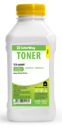 Тонер Colorway Тонер ColorWay Xerox Phaser 6600/WC6605 Yellow (120 g/bottle)