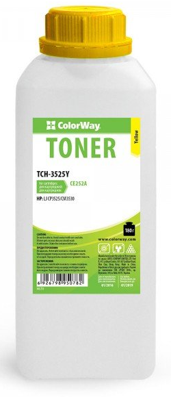 Тонер Colorway Тонер CW HP CLJ CP3525 Yellow 180g/bottle   Чип (7k DELCOPI)