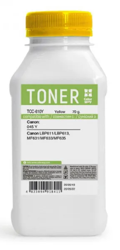 Тонер Colorway Canon MF610/630 (70g) Yellow TCC-610Y