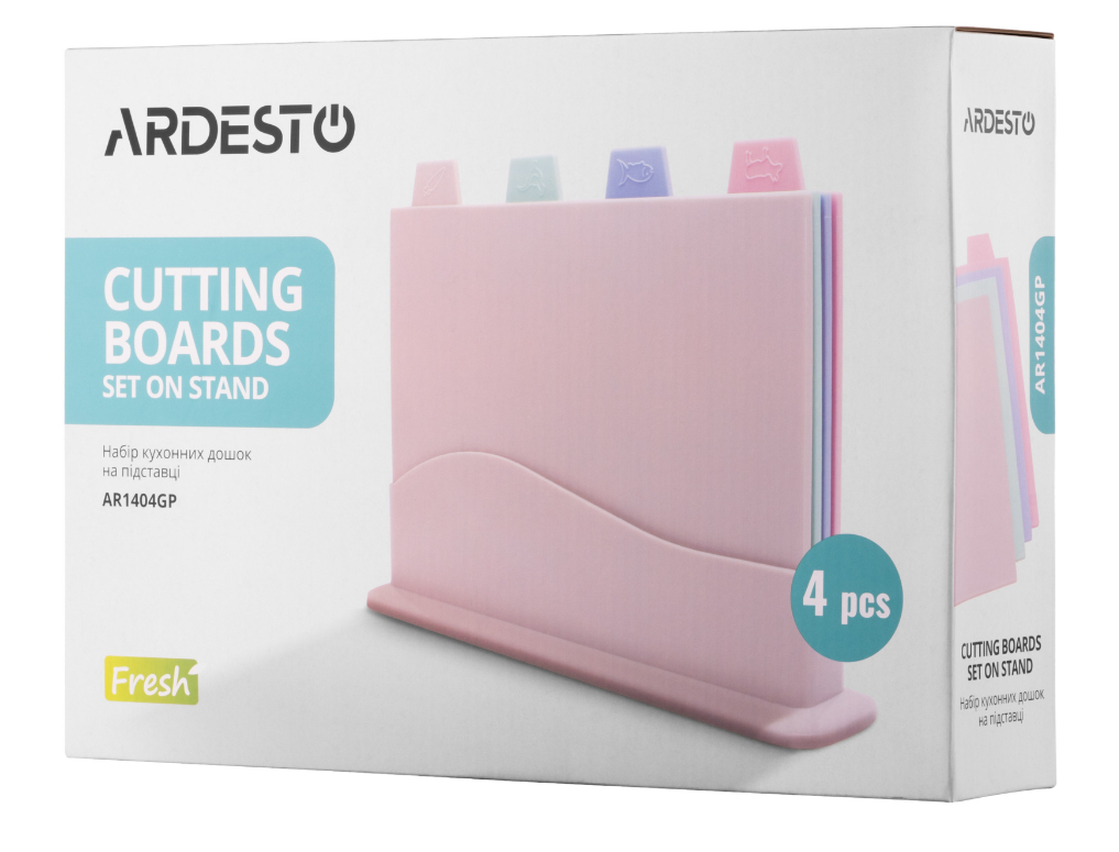 Набір дошок Ardesto Fresh 4 шт 33.5х23х5х7 см (AR1404GP) фото №11
