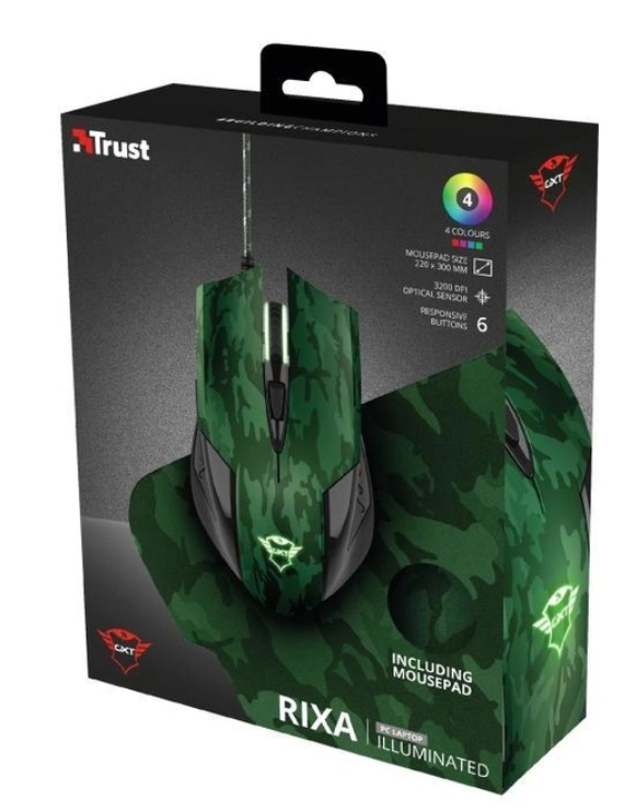 Комп'ютерна миша Trust   килимок GXT781 RIXA CAMO, USB-A (23611) фото №7