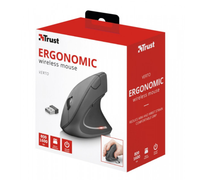 Комп'ютерна миша Trust Verto Ergonomic, WL (22879) фото №8