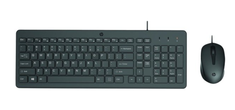 Комплект клавіатура і комп'ютерна миша HP 150 USB EN black