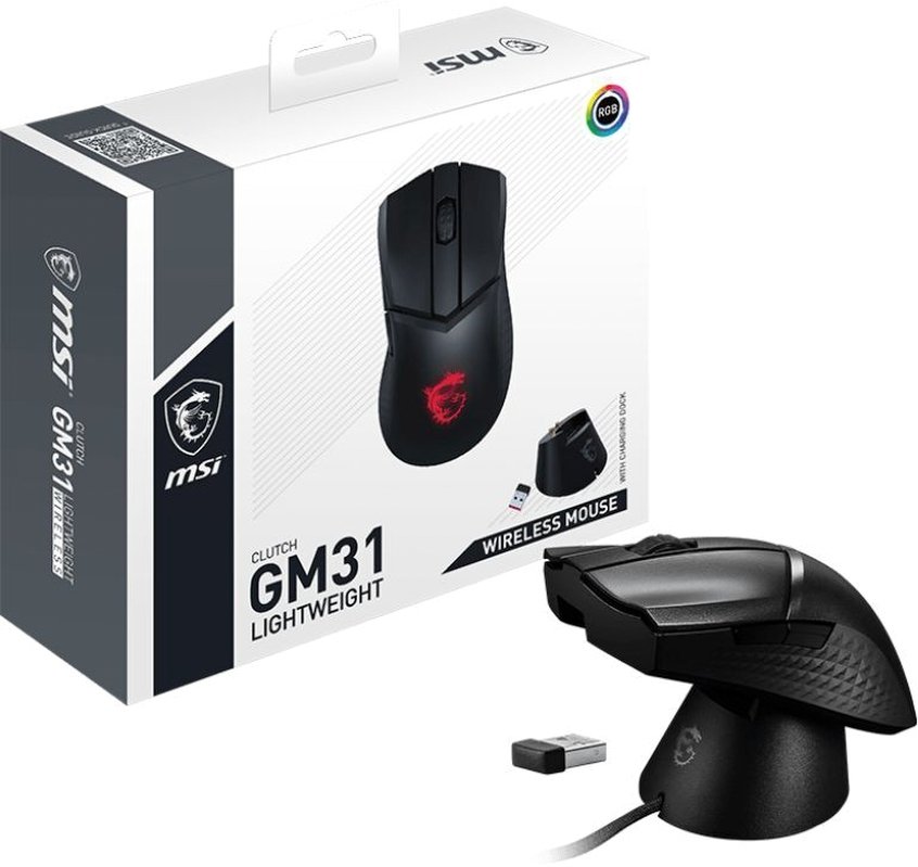 Компьютерная мыш MSI Clutch GM31 LIGHTWEIGHT WIRELESS (S12-4300980-CLA) фото №5