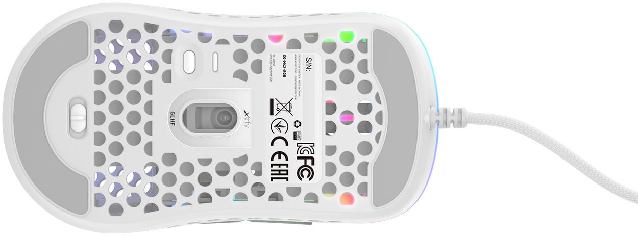 Компьютерная мыш Xtrfy M42, USB-A, RGB (XG-M42-RGB-WHITE) фото №9