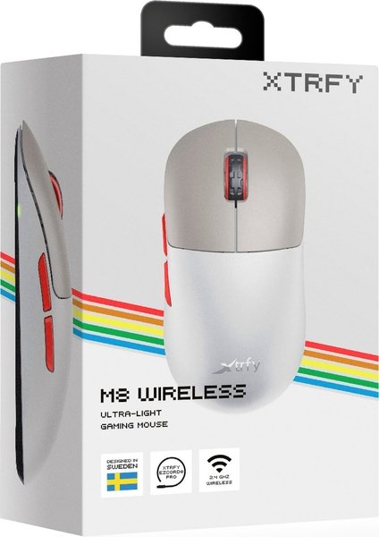 Компьютерная мыш Xtrfy M8, WL/USB-A, RGB (M8W-RGB-RETRO) фото №8