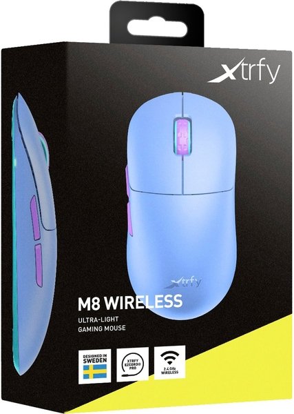 Компьютерная мыш Xtrfy M8, WL/USB-A, RGB (M8W-RGB-PURPLE) фото №8