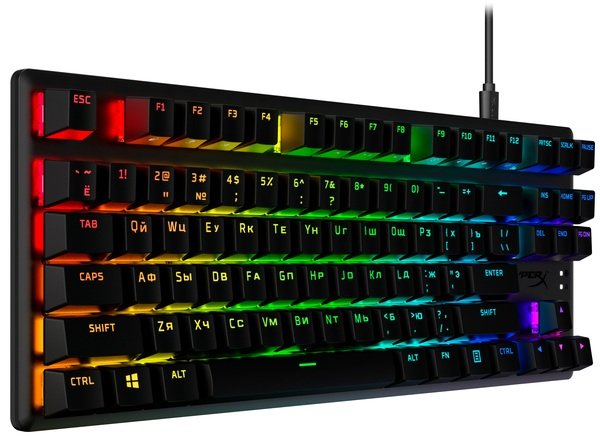 Клавіатура HyperX Alloy Origins Core PBT Red USB RGB ENG/UA (639N7AA) фото №2