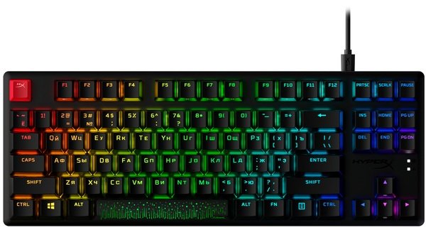 Клавіатура HyperX Alloy Origins Core PBT Aqua USB RGB ENG/UA (639N9AA) фото №2