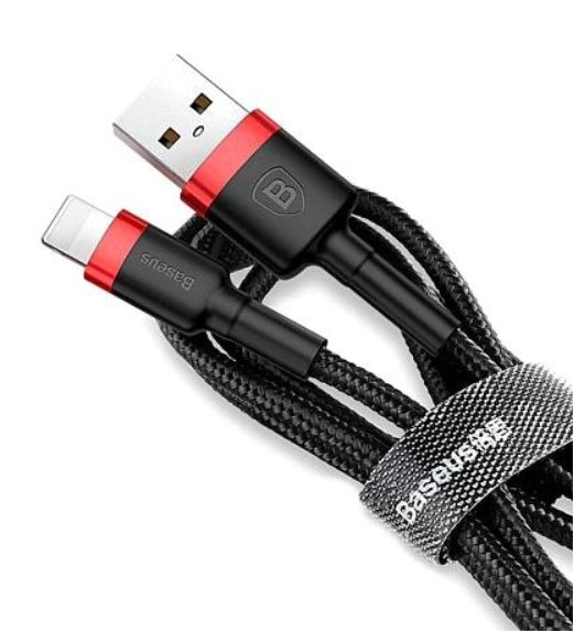 Baseus Cafule Lightning 2m/1.5A (CALKLF-C19) Black-Red фото №3