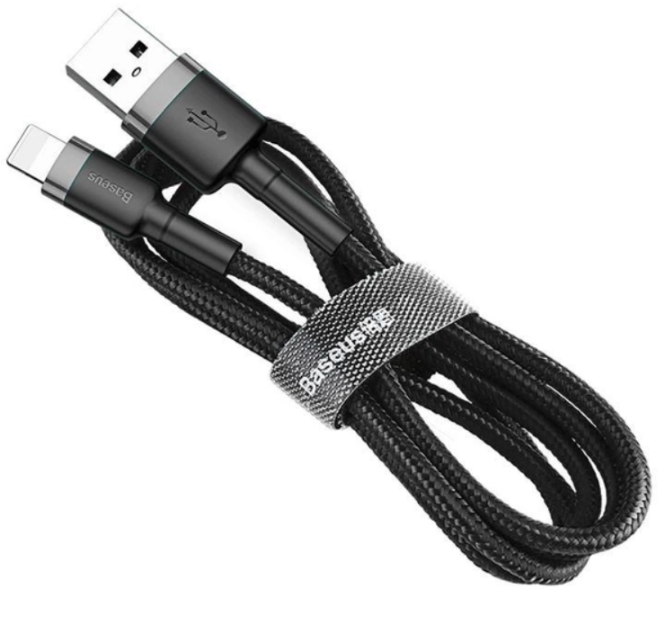 Baseus Cafule Lightning 2m/1.5A (CALKLF-CG1) Black-Grey фото №3