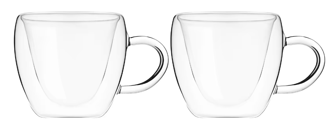 Набор чашек Ardesto з подвійними стінками 300 мл 2 шт. (AR2630GHL)