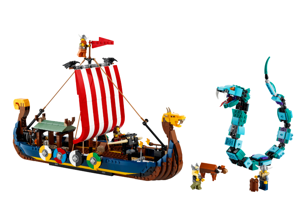 Конструктор Lego Creator Корабель вікінгів і Мідгардський змій фото №3