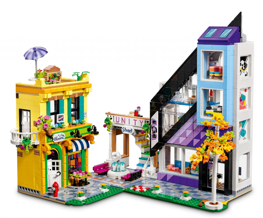 Конструктор Lego Friends Квіткові та дизайнерські крамниці у центрі міста фото №3
