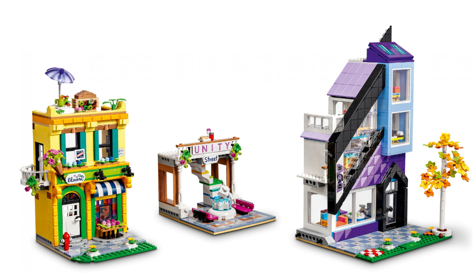 Конструктор Lego Friends Квіткові та дизайнерські крамниці у центрі міста фото №4