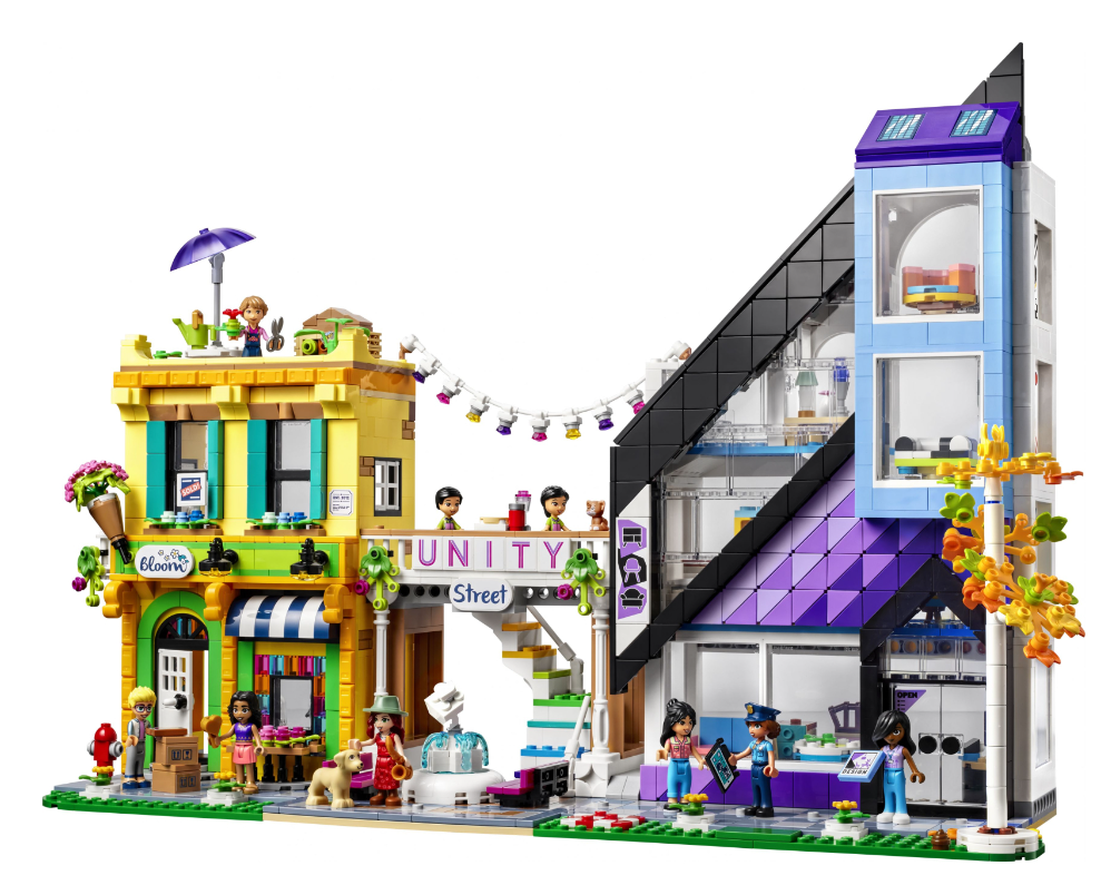 Конструктор Lego Friends Квіткові та дизайнерські крамниці у центрі міста фото №2