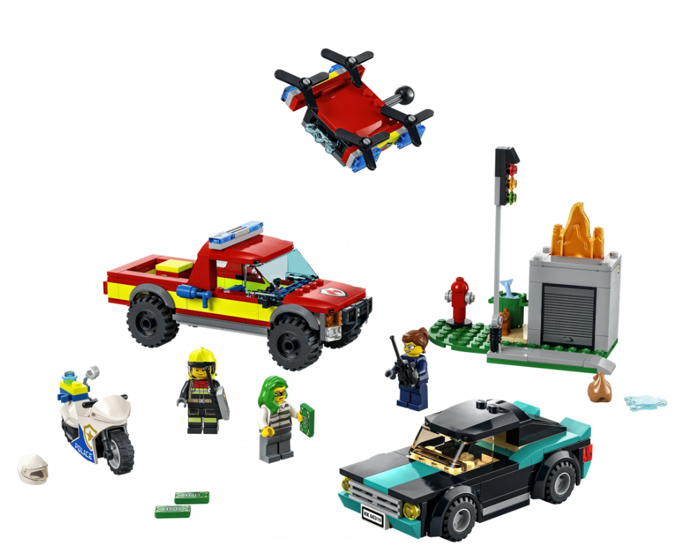 Конструктор Lego City Пожежна рятувальна служба і поліцейське переслідування фото №4