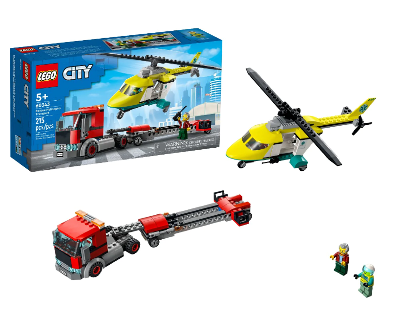 Конструктор Lego City Перевезення рятувального гелікоптера фото №6