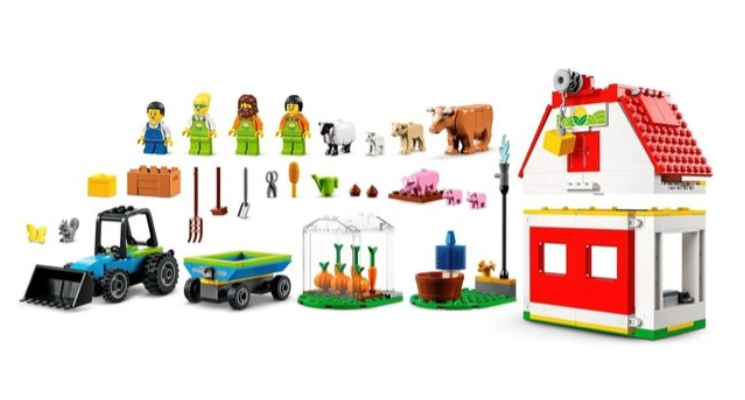 Конструктор Lego City Farm Тварини на фермі та у хліві фото №3