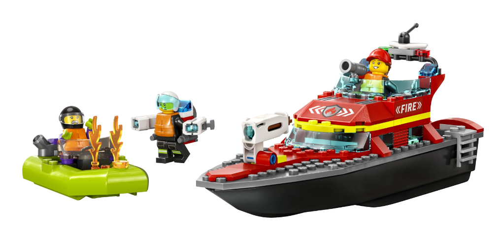 Конструктор Lego City Човен пожежної бригади фото №3