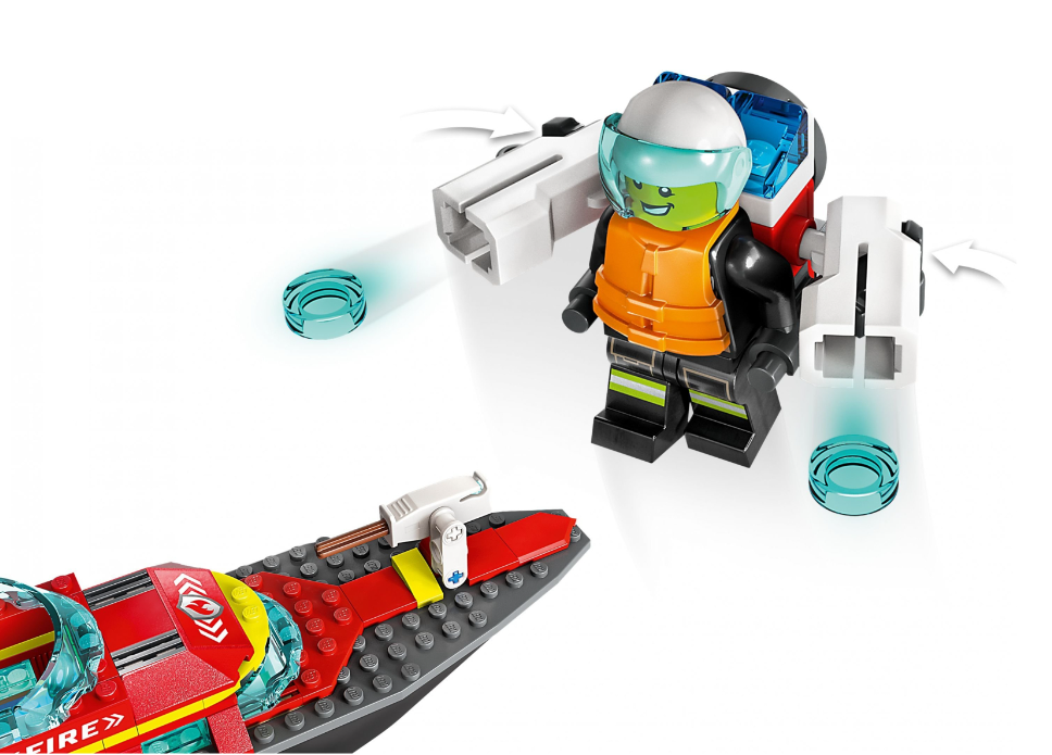 Конструктор Lego City Човен пожежної бригади фото №6