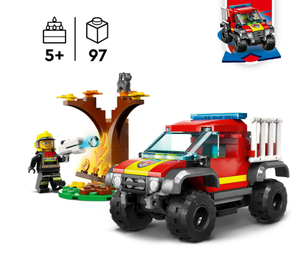 Конструктор Lego City Fire Пожежно-рятувальний позашляховик фото №2