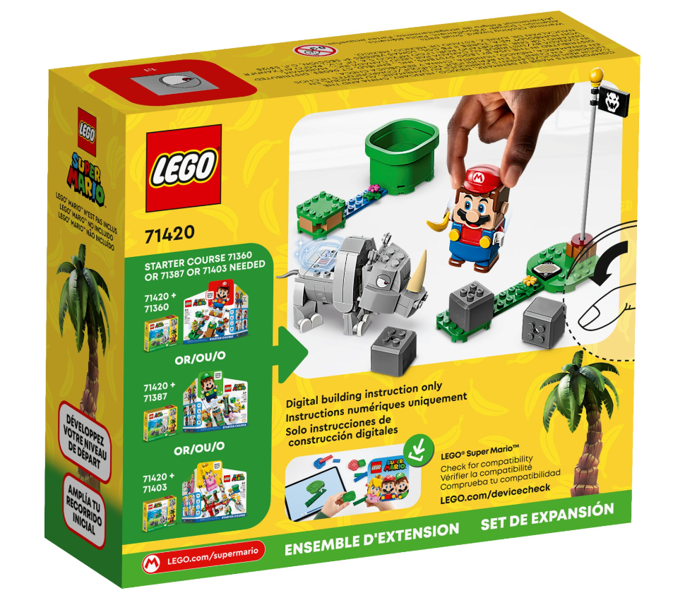 Конструктор Lego Super Mario Носоріг Рамбі. Додатковий набір фото №5