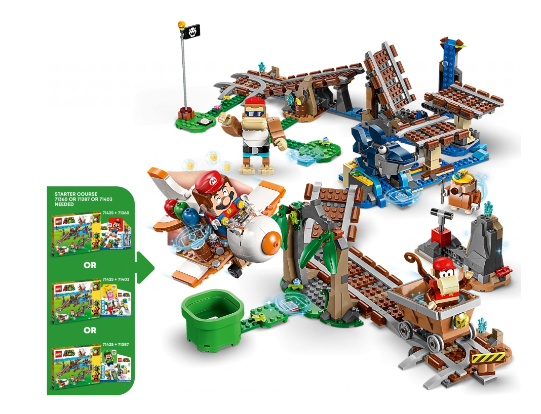 Конструктор Lego Super Mario Поїздка у вагонетці Дідді Конґа. Додатковий набір фото №2