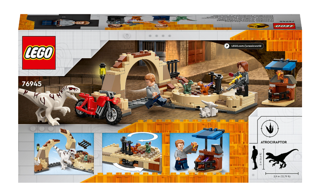 Конструктор Lego Jurassic World Атроцираптор: погоня на мотоциклі фото №3