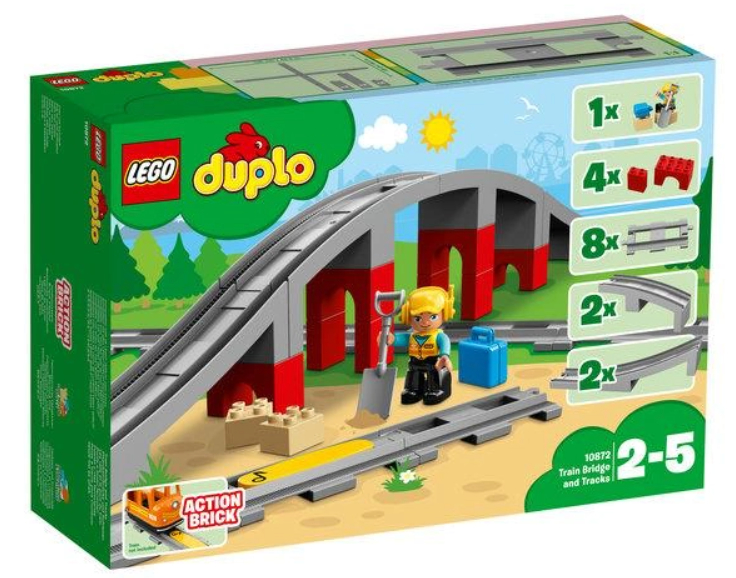 Конструктор Lego DUPLO Залізничний міст і рейки