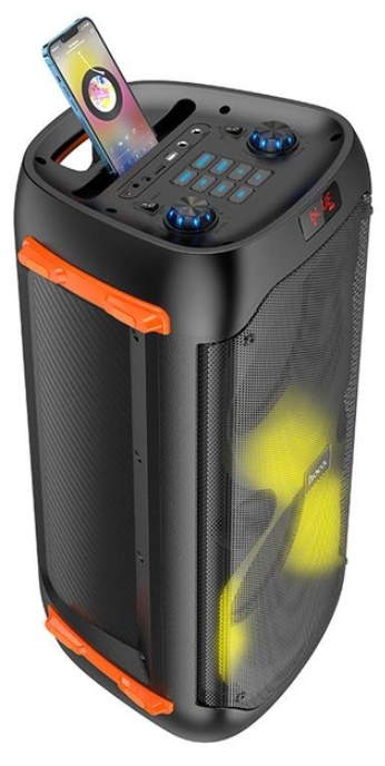 Портативна колонка Hoco BS53 Manhattan wireless dual mic outdoor BT speaker Black фото №3