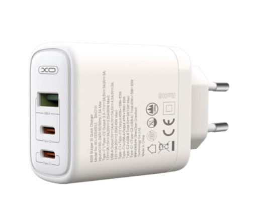 МЗП XO CE04 45W/1 USB   2 USB-C 65W White фото №2