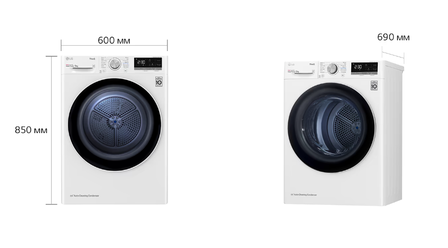 Сушильна машина LG DC90V5V0W фото №14