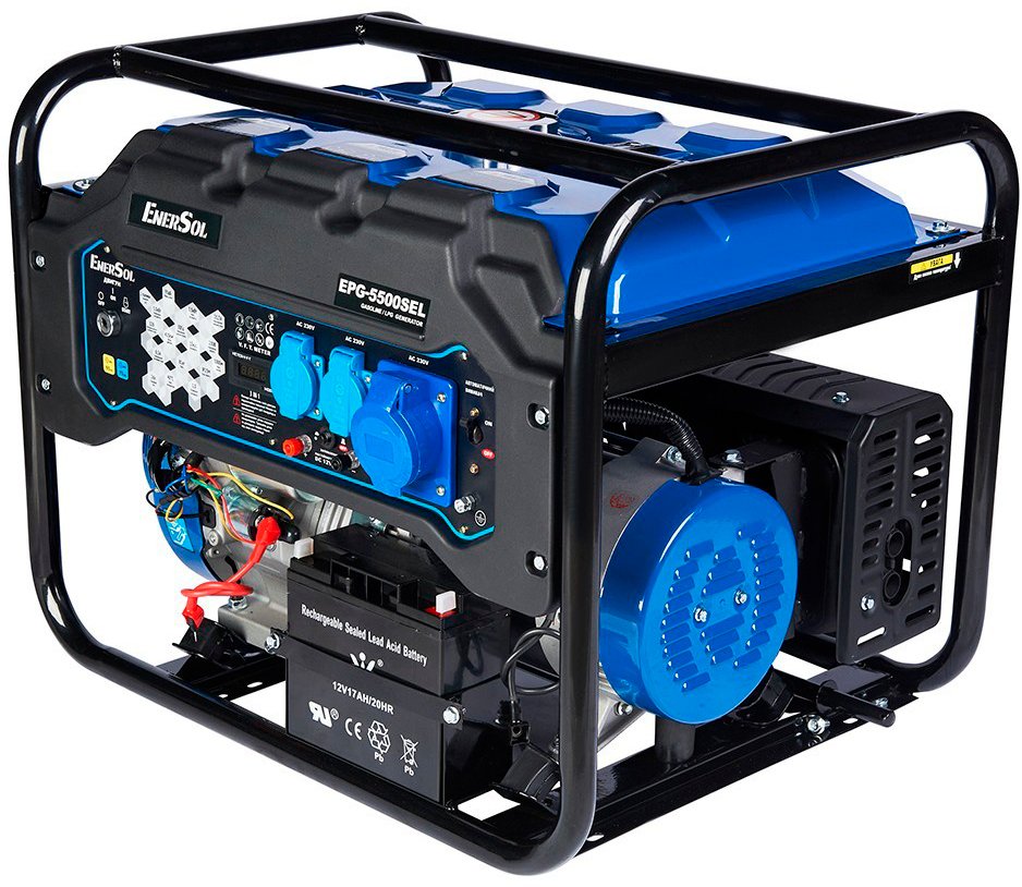 Генератор EnerSol газово-бензиновий Enersol EPG-5500SEL 230В (1 фаза) (EPG-5500SEL) фото №11