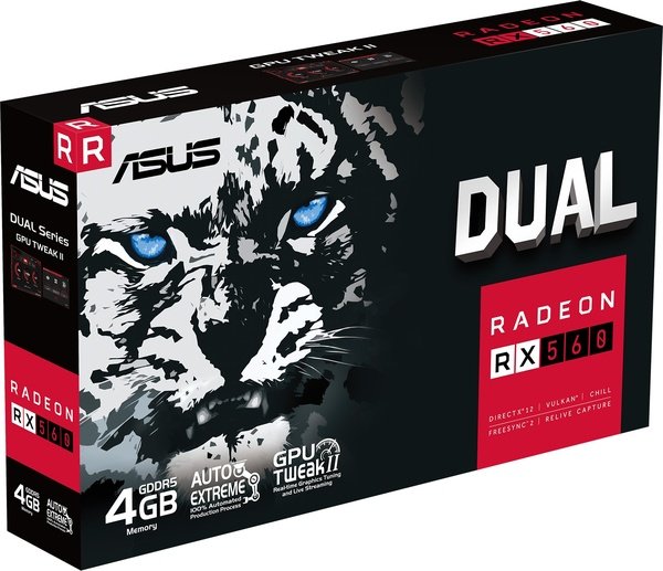 Відеокарта Asus Radeon RX 560 4GB DDR5 DUAL DUAL-RX560-4G фото №2