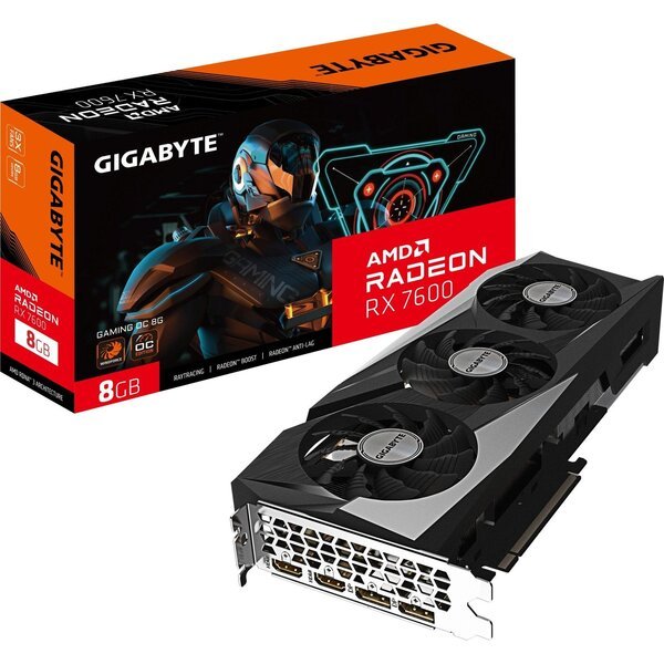 Відеокарта GigaByte Radeon RX 7600 8GB GDDR6 GAMING OC
