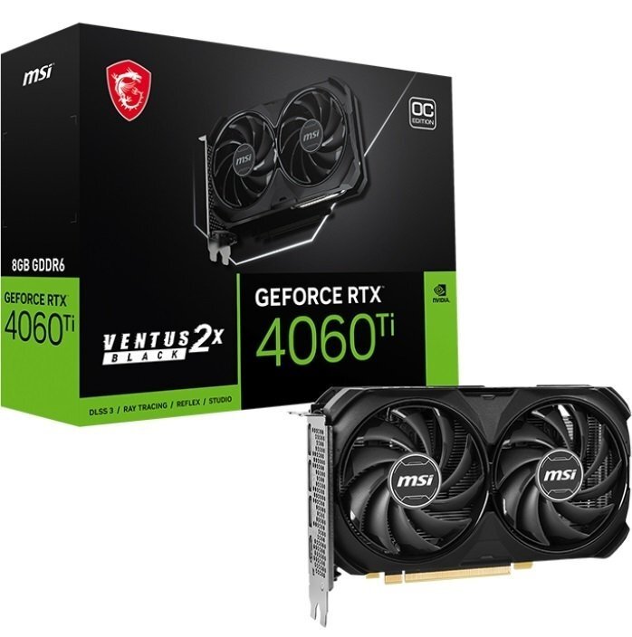 Відеокарта MSI GeForce RTX 4060 8GB GDDR6 VENTUS 2X BLACK OC фото №2