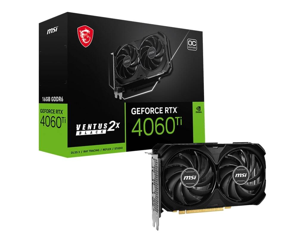 Відеокарта MSI GeForce RTX 4060 Ti 16GB GDDR6 VENTUS 2X BLACK фото №5