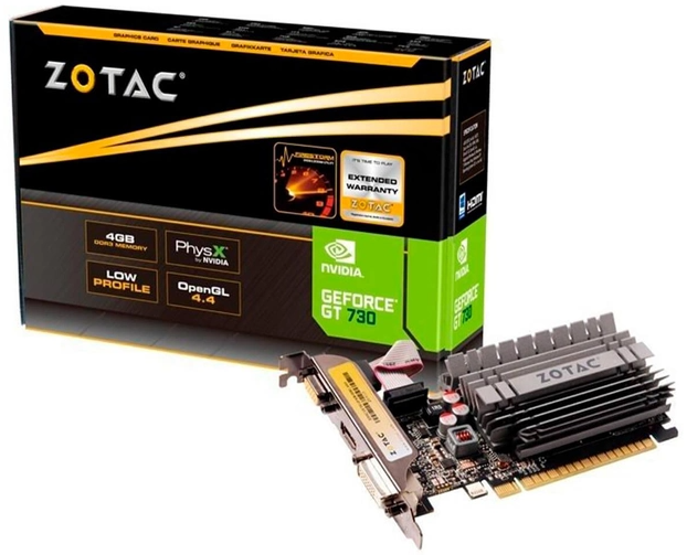 Відеокарта Zotac GeForce GT 730 2GB DDR3 ZONE Edition Low Profile