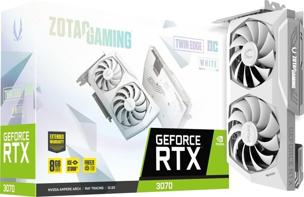 Відеокарта Zotac GeForce RTX 3070 8GB GDDR6 Twin Edge OC білий