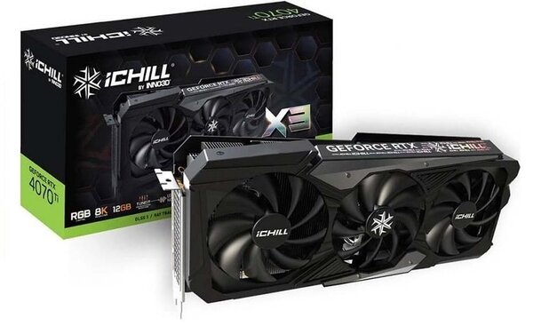 Відеокарта INNO3D GeForce RTX 4070 Ti 12Gb GDDR6X iChill X3