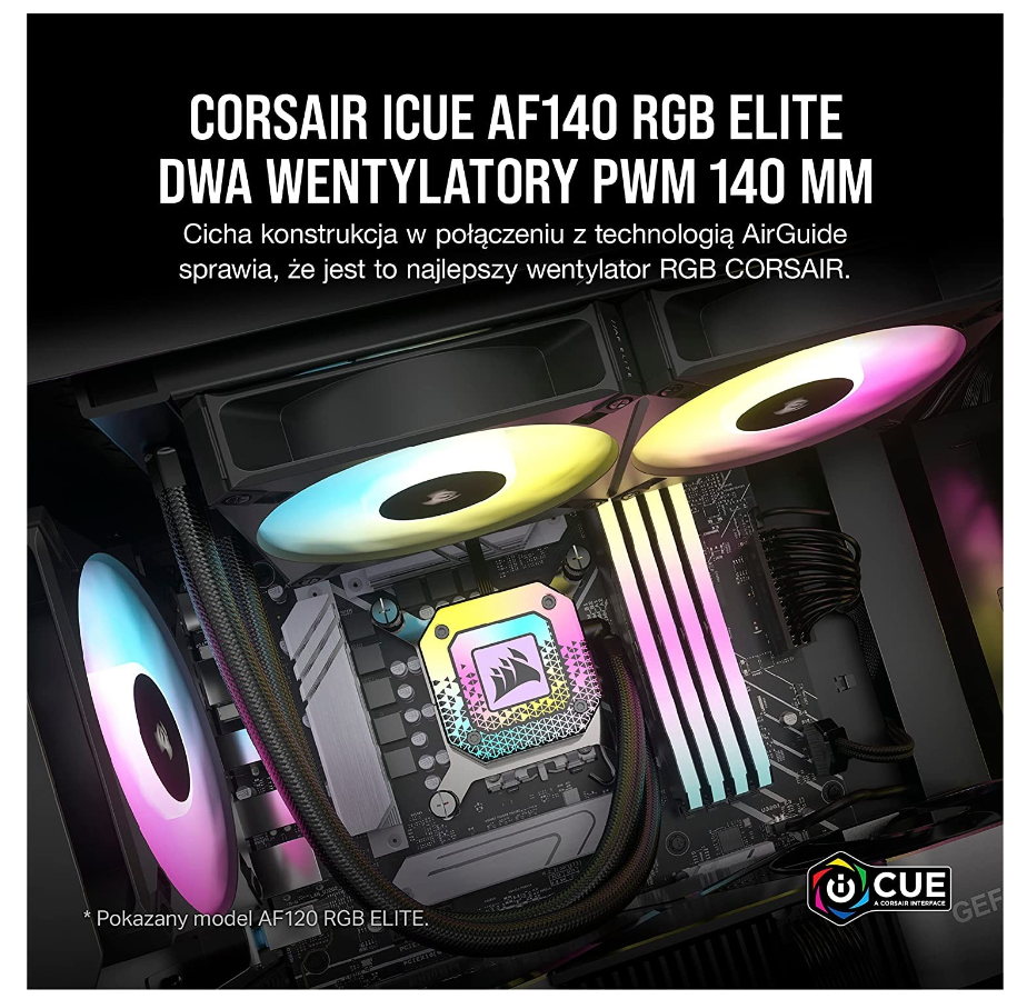 Система охлаждения CORSAIR AF140 RGB Elite (CO-9050155-WW) фото №3