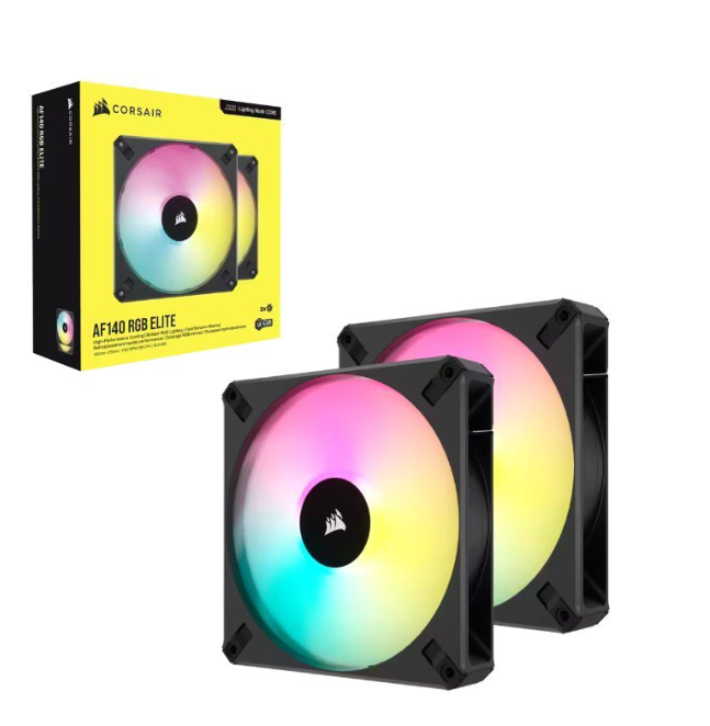 Система охлаждения CORSAIR AF140 RGB Elite Dual Pack (CO-9050156-WW) фото №6