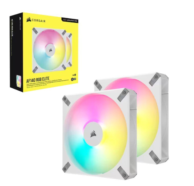 Система охолодження CORSAIR AF140 RGB Elite White Dual Pack (CO-9050160-WW) фото №2