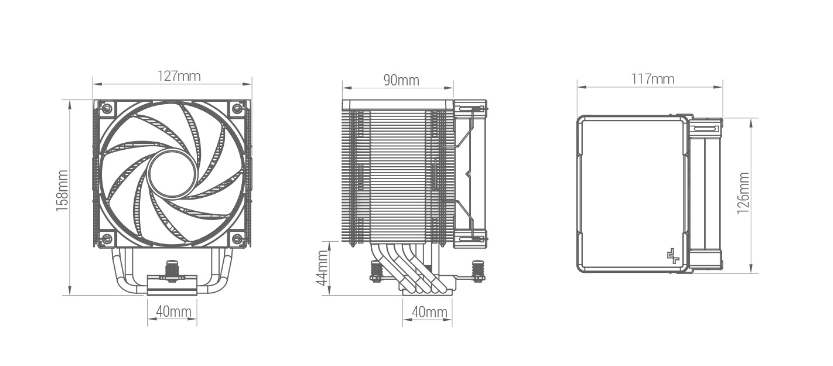 Система охлаждения Deepcool AK500 (R-AK500-BKNNMT-G) фото №11