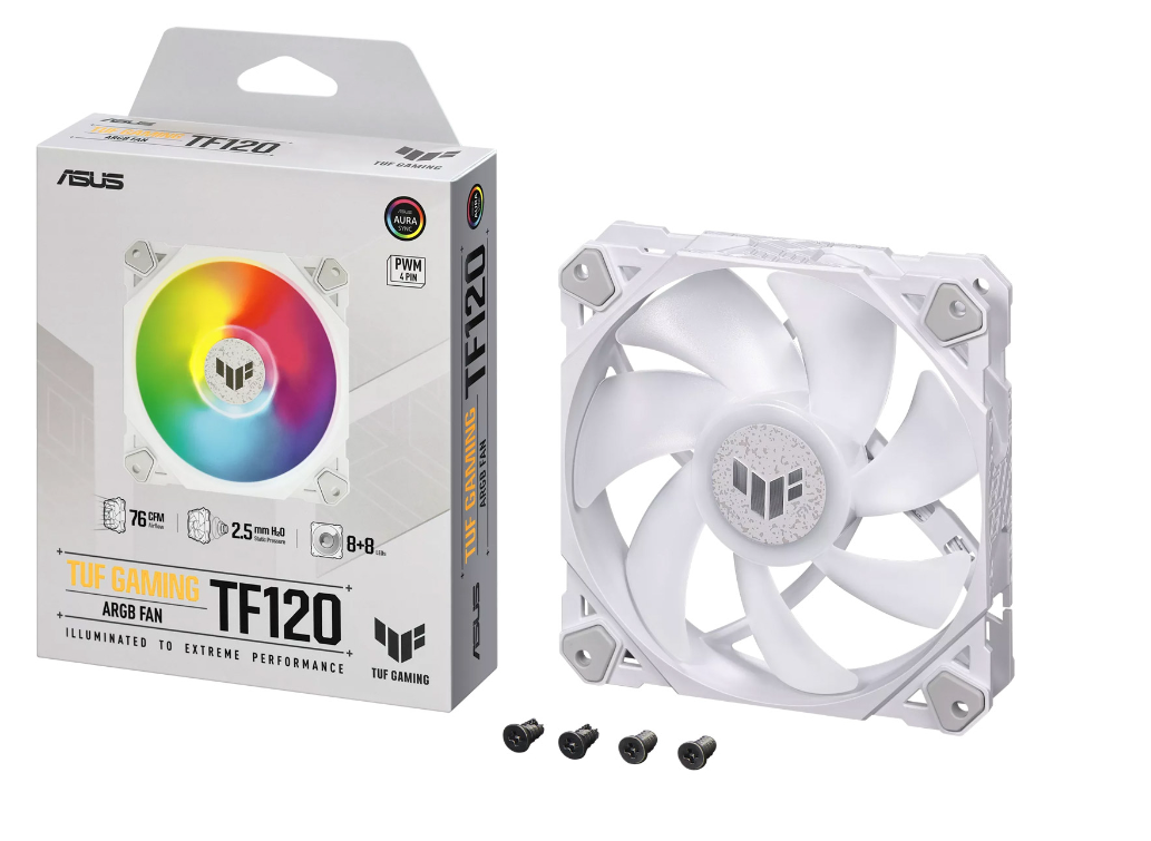 Система охолодження Asus TUF Gaming TF120 ARGB White Edition (90DA0033-B09000) фото №9