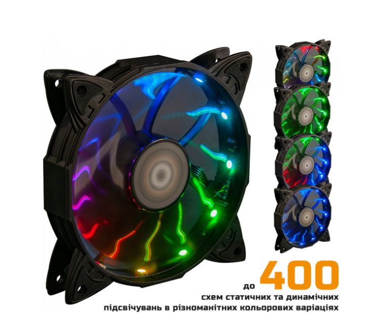Система охлаждения Frime Iris LED Fan 12LED Auto Effect (FLF-HB120AUTO12) фото №3