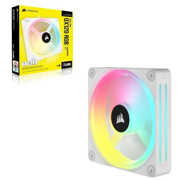 Система охолодження CORSAIR iCUE Link QX120 RGB PWM White (CO-9051005-WW) фото №5