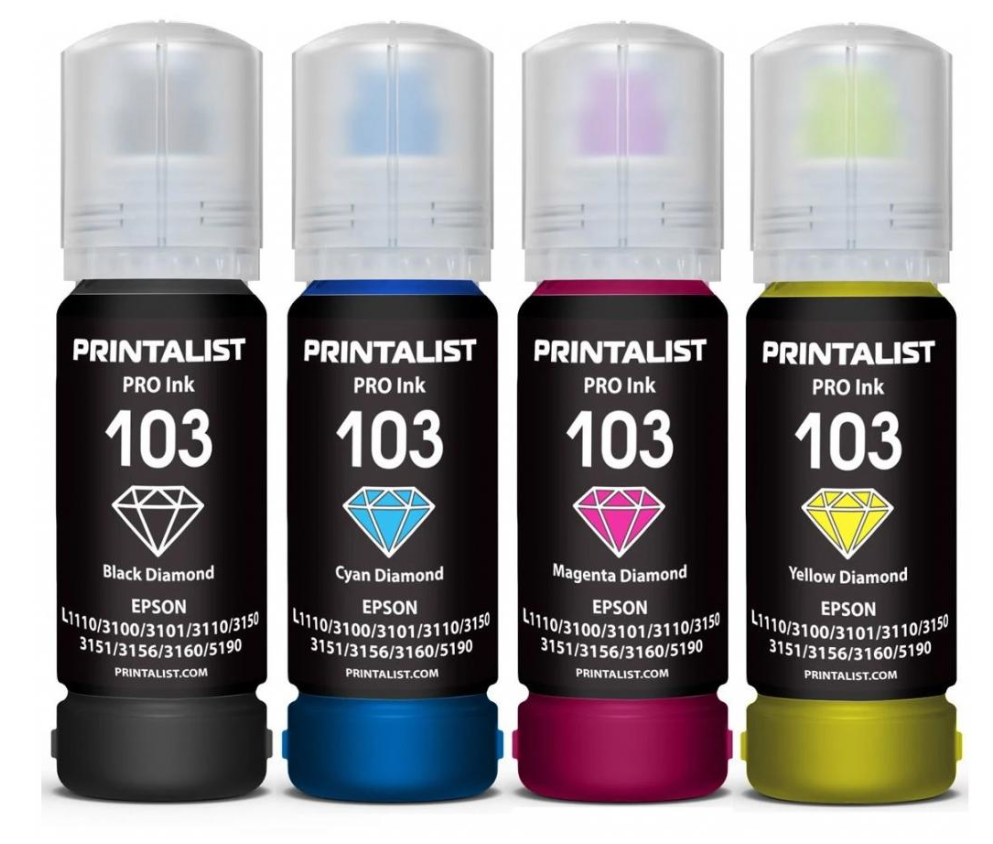 Чернила для принтера PRINTALIST Epson L3100/3110/3150 4х70г B/C/M/Y (PL103SET)