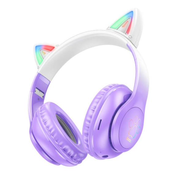 Навушники Hoco W42 Cat ears BT headphones Purple Grape